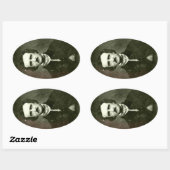 Ovale Sticker Edgar Allan Poe (Feuille)