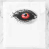 Ovale Sticker Éffrayant Halloween Eyeball effrayant (Sac)