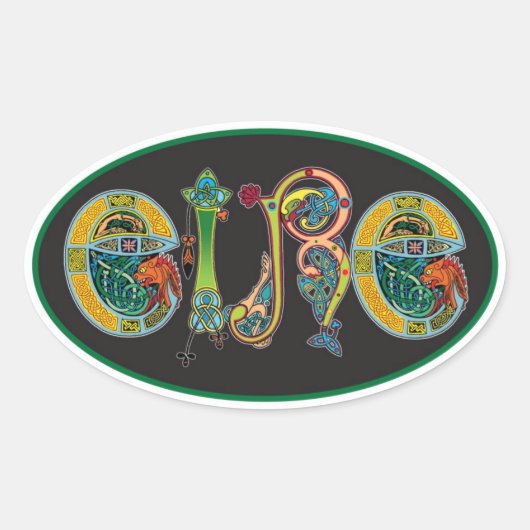 Ovale Sticker Eire Oval Euro (Devant)