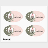 Ovale Sticker emballage boulangerie (Feuille)