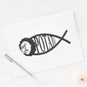 Ovale Sticker Emblem Potato Jesus Potato (Enveloppe)