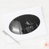 Ovale Sticker en soie (Enveloppe)