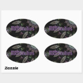 Ovale sticker étoile théo (Feuille)