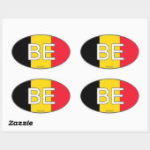 Ovale Sticker Euro Belgique (Feuille)