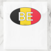 Ovale Sticker Euro Belgique (Sac)