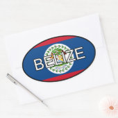Ovale Sticker Euro Belize (Enveloppe)