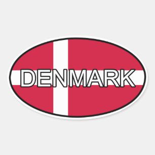 Ovale Sticker Euro Danemark