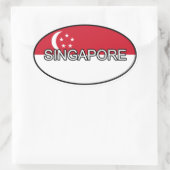 Ovale Sticker Euro de Singapour (Sac)