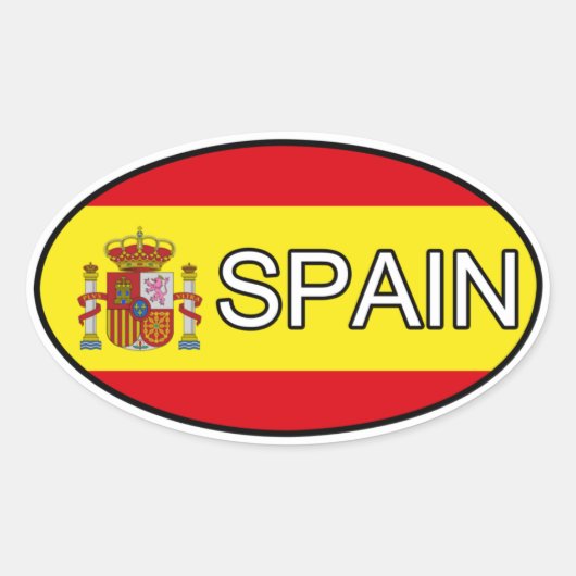 Ovale Sticker Euro Espagne (Devant)