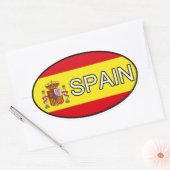 Ovale Sticker Euro Espagne (Enveloppe)