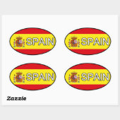 Ovale Sticker Euro Espagne (Feuille)