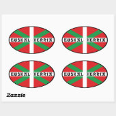 Ovale Sticker Euskal Herria (Feuille)