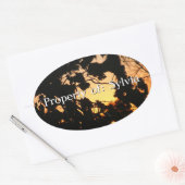 Ovale Sticker Feuille Sunset (Enveloppe)
