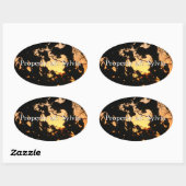 Ovale Sticker Feuille Sunset (Feuille)