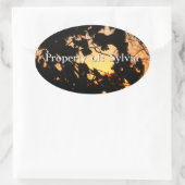 Ovale Sticker Feuille Sunset (Sac)