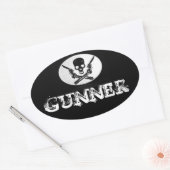 Ovale Sticker Gunner (Enveloppe)