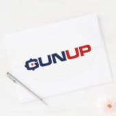 Ovale Sticker GunUp de Awesome (Enveloppe)