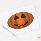 Ovale Sticker Halloween Jack o' Lantern (Enveloppe)