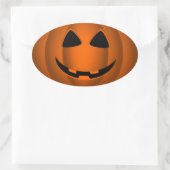 Ovale Sticker Halloween Jack o' Lantern (Sac)