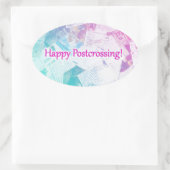 Ovale Sticker "Happy Postcroisement" (Sac)