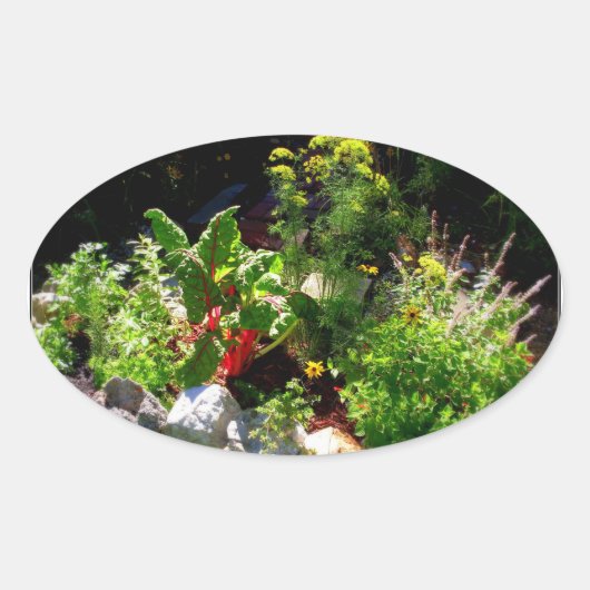 Ovale Sticker Herb Garden (Devant)