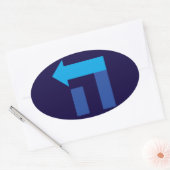 Ovale Sticker Hillary Hey Hebrew Oval (Enveloppe)
