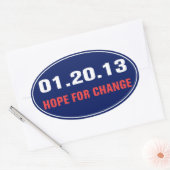 Ovale Sticker Hope for Change (Enveloppe)
