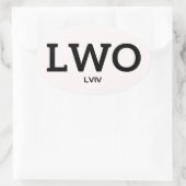 Ovale Sticker IATA Lviv 1 (Sac)