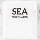 Ovale Sticker IATA Seattle 1 (Sac)