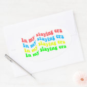Ovale sticker "In my slay era" (multicolore) (Enveloppe)