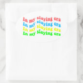 Ovale sticker "In my slay era" (multicolore) (Sac)