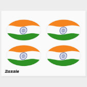 Ovale Sticker indien (Feuille)