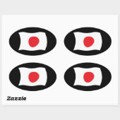 Ovale Sticker japonais (Feuille)