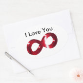 Ovale Sticker - Je t'aime - Infinité (Enveloppe)