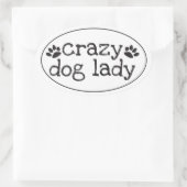 Ovale Sticker Lady Chien fou (Sac)