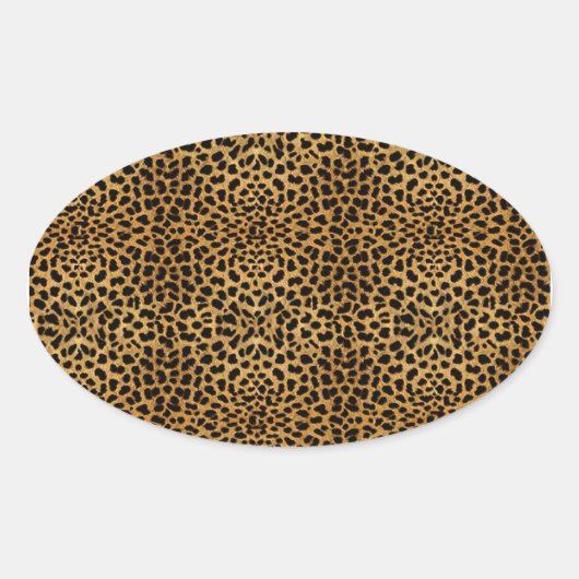 Ovale Sticker Leopard Enveloppe Leopard de luxe (Devant)