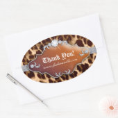 Ovale Sticker Leopard mode Bijoux Brown (Enveloppe)