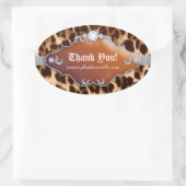 Ovale Sticker Leopard mode Bijoux Brown (Sac)