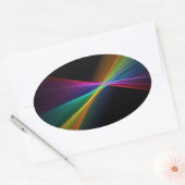 Ovale Sticker LGBT Oval Gay pride arc-en-ciel Pinpoint (Enveloppe)