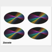 Ovale Sticker LGBT Oval Gay pride arc-en-ciel Pinpoint (Feuille)