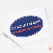 Ovale Sticker Liberty vs Tyranny (Enveloppe)