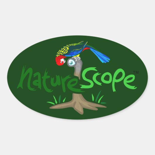 Ovale Sticker Logo Naturescope Rosella Mascot 'Chip' (Gr (Devant)