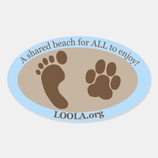 Ovale Sticker: LOOLAorg Ovale Sticker (Voorkant)