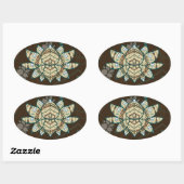Ovale Sticker Lotus (Feuille)