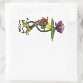 Ovale Sticker Lotus Yoga (Sac)