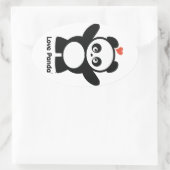 Ovale Sticker Love Panda® (Sac)