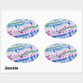 Ovale Sticker Lupine (Feuille)