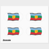 Ovale Sticker Mapuches (Feuille)