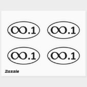 Ovale Sticker Marathon Parody (Feuille)