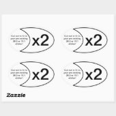 Ovale Sticker marathon x2 (Feuille)